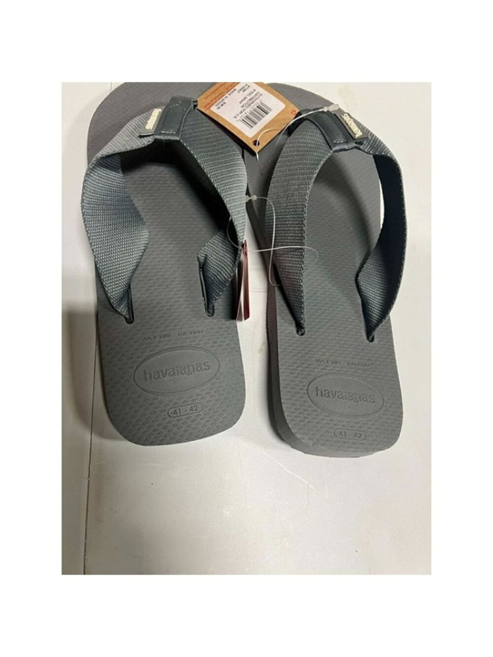 Havaianas Men's Unisex Urban Basic Flip Flops Steel Grey 9 - Picture 3 of 5
